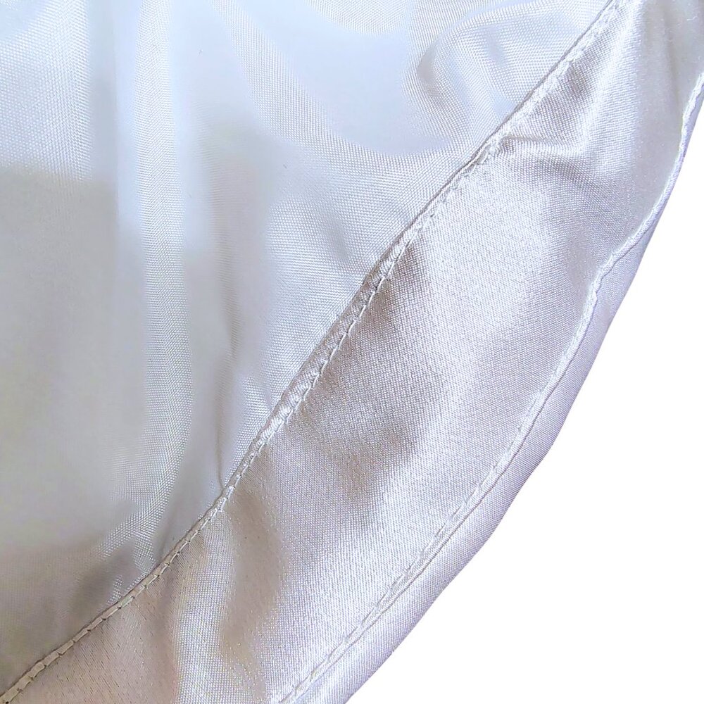 Liz Claiborne Silver Quilted Puffer Vest | Size XL | Lightweight Satin Shine - Picture 5 of 8